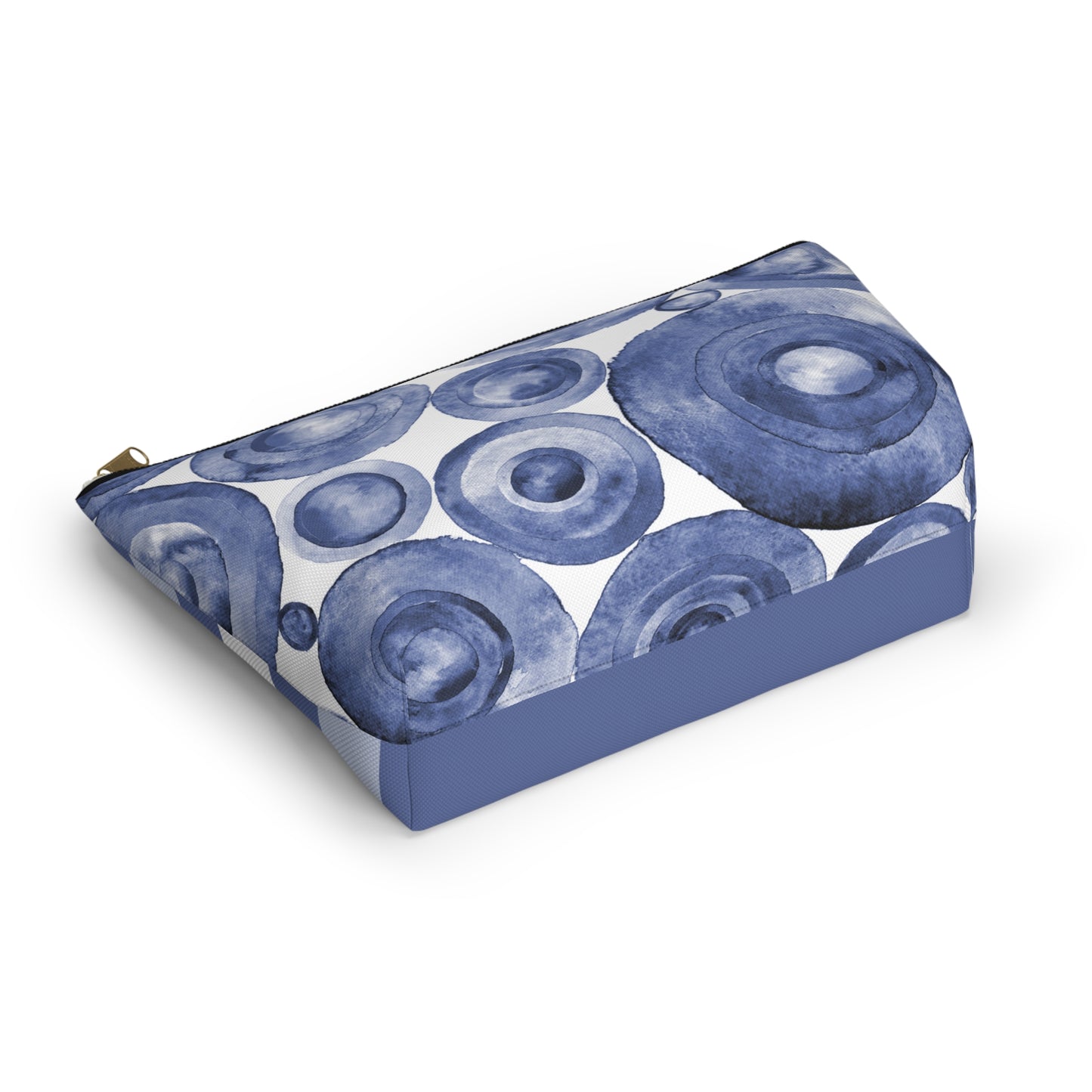 Indigo Swirls Accessory Pouch w T-bottom