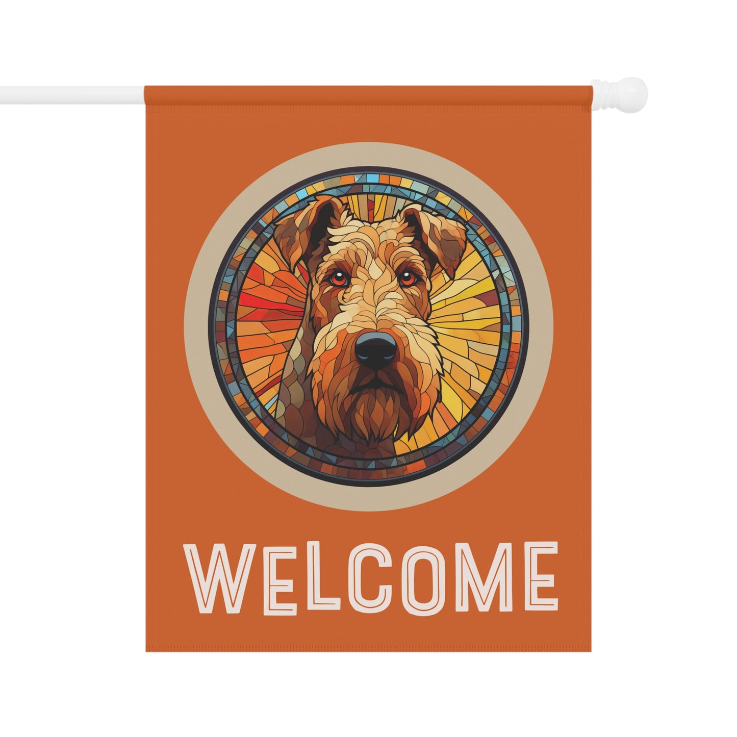 Airedale Terrier Welcome 2-Sided Garden & House Flag/Banner