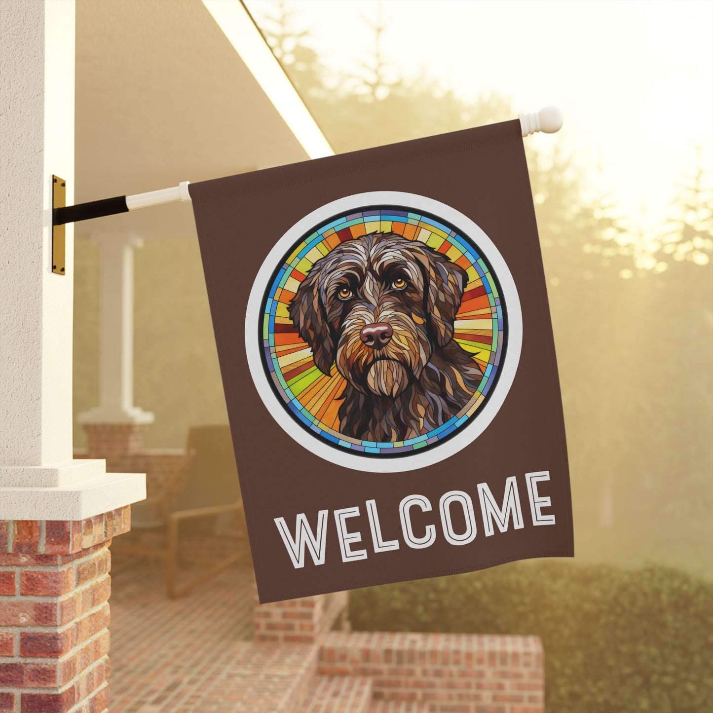 Griffon Welcome 2-Sided Garden & House Flag/Banner