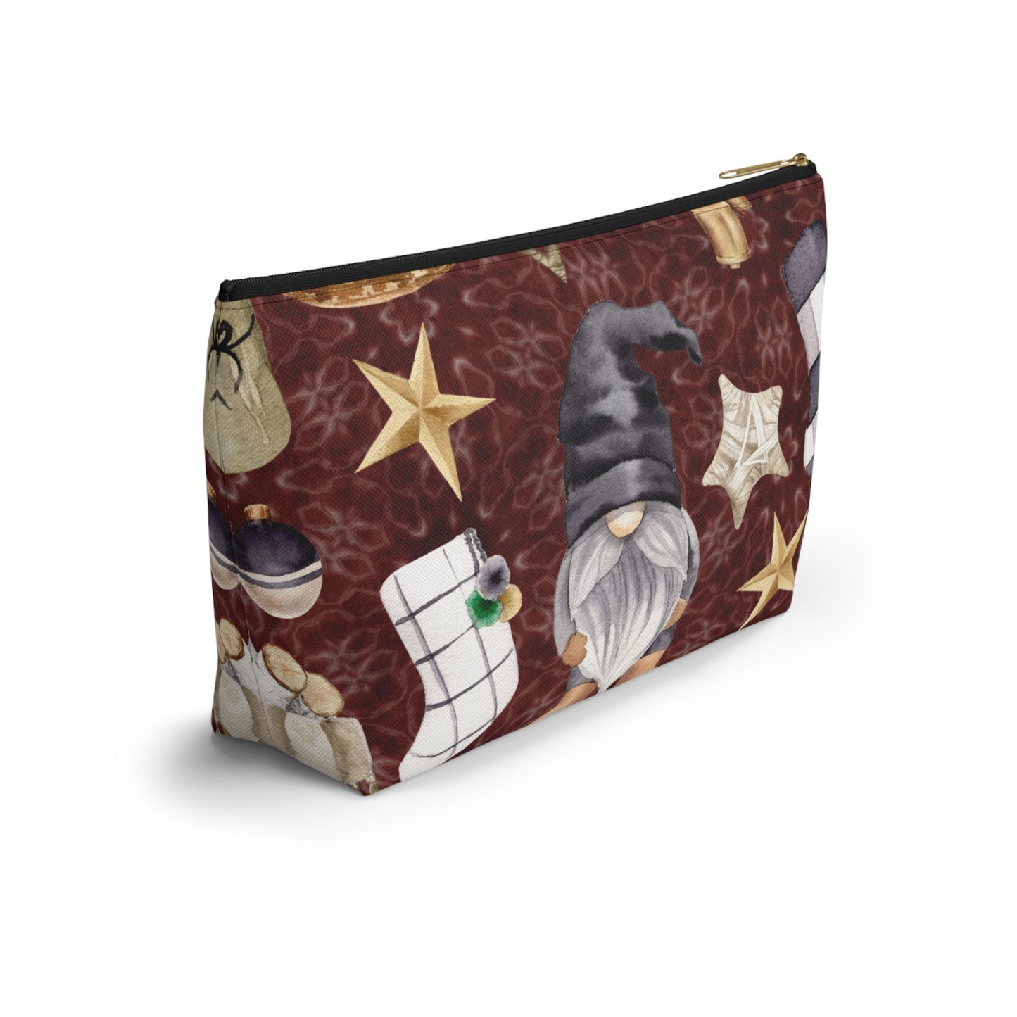 Rustic Gnome Holiday Accessory Pouch w T-bottom