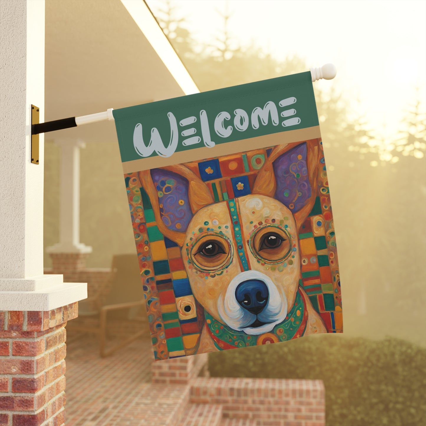 Chuy Welcome 2-Sided Garden & House Flag/Banner