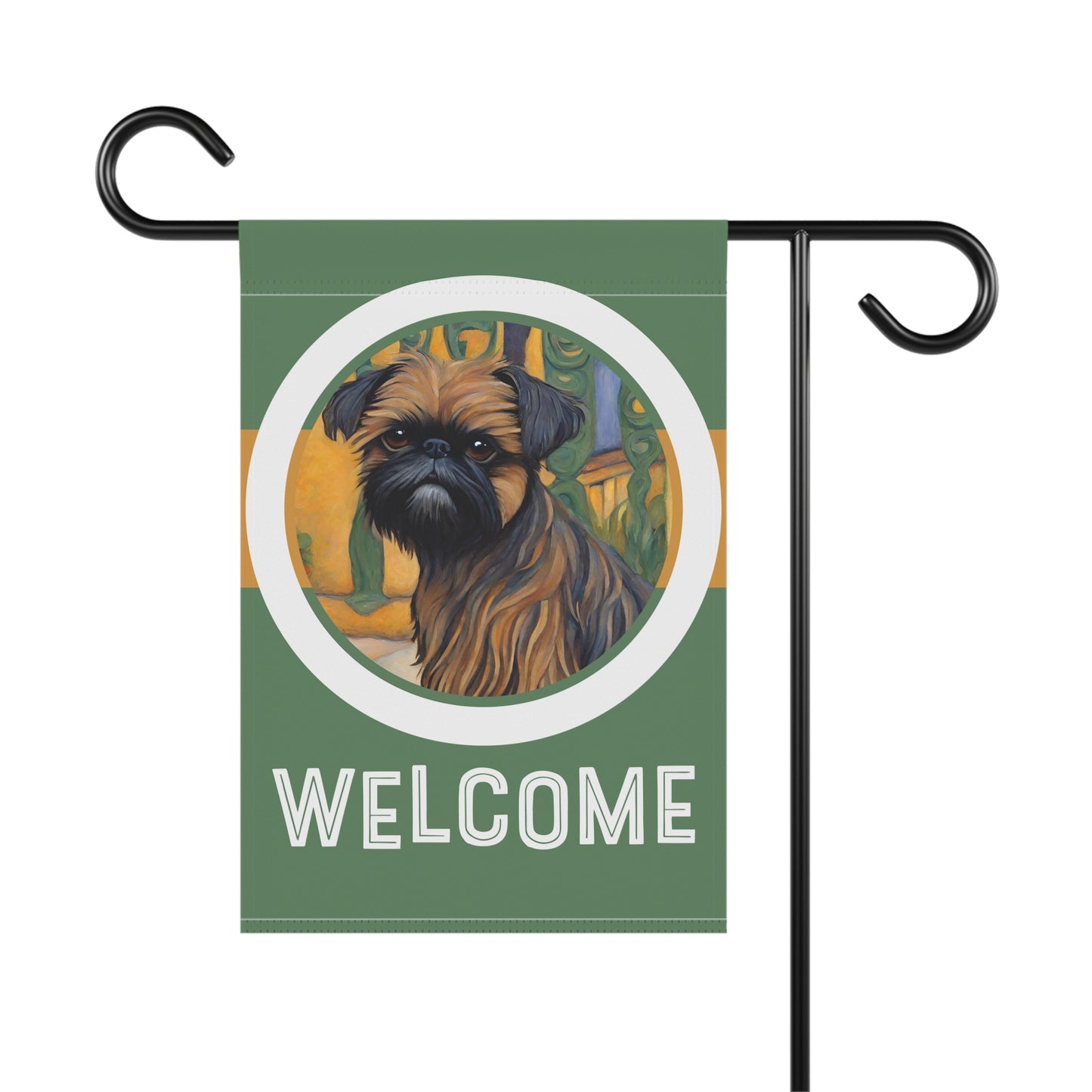 Brussels Griffon Welcome 2-Sided Garden & House Flag/Banner