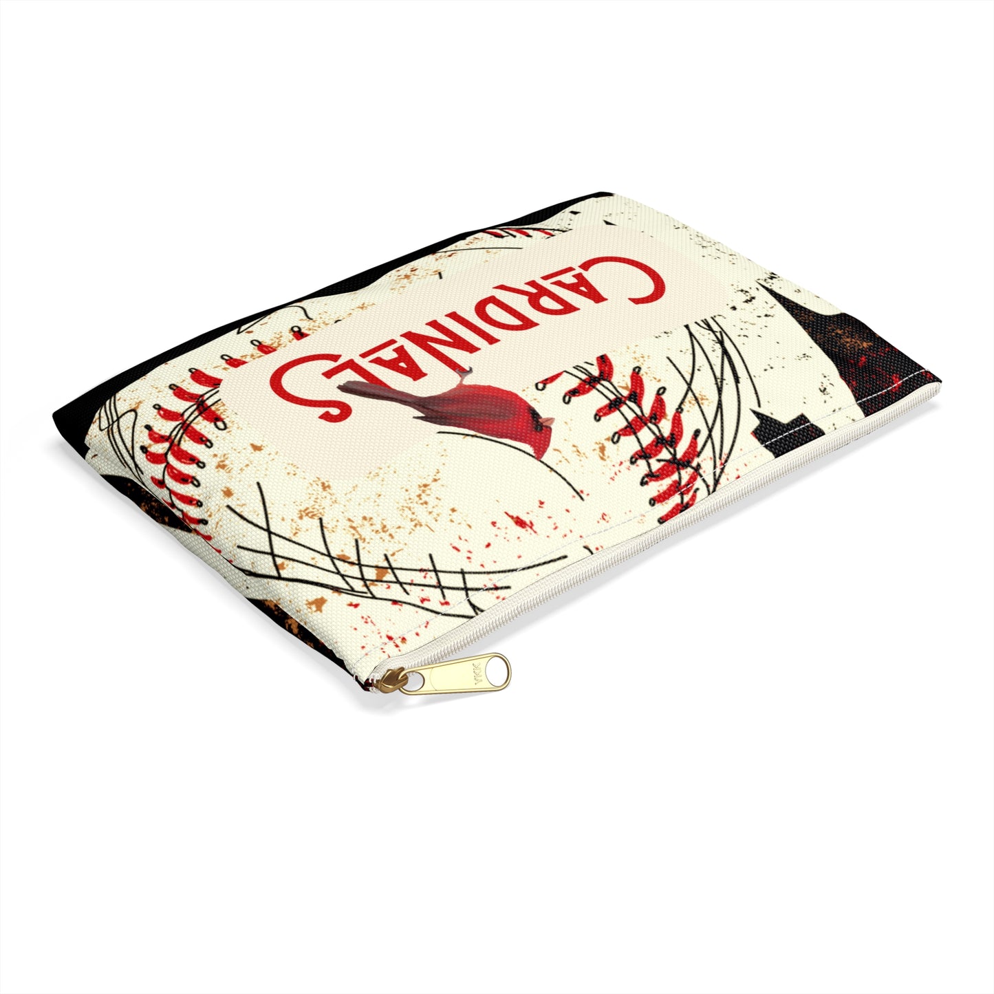 Cardinals Baseball Grunge Accessory Pouch