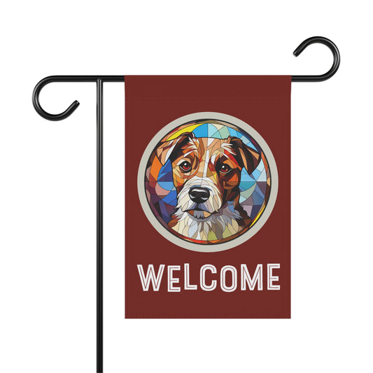 Russell Terrier Welcome 2-Sided Garden & House Flag/Banner