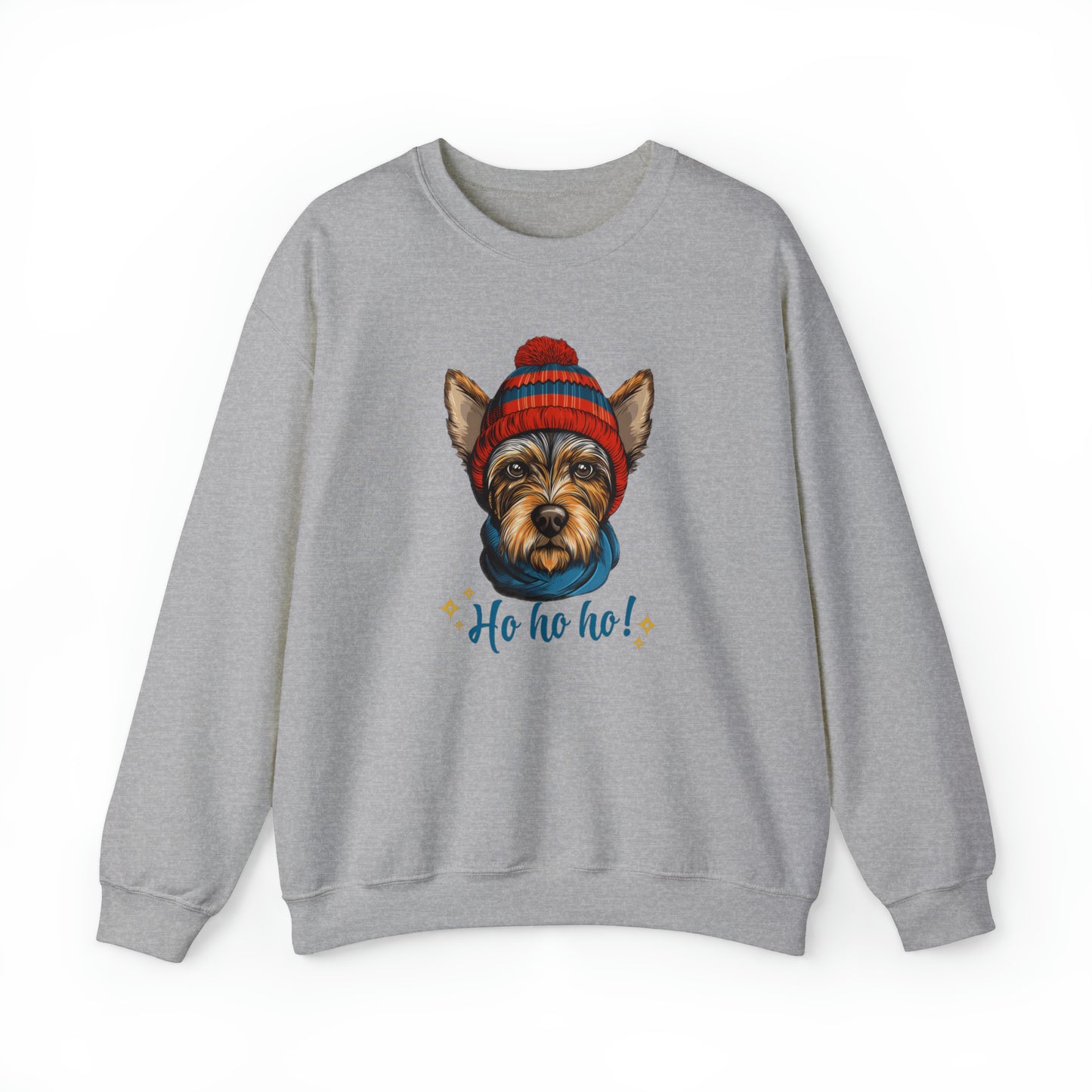 Ho Ho Ho Scottish Terrier in Hat & Scarf  Unisex Heavy Blend™ Crewneck Sweatshirt