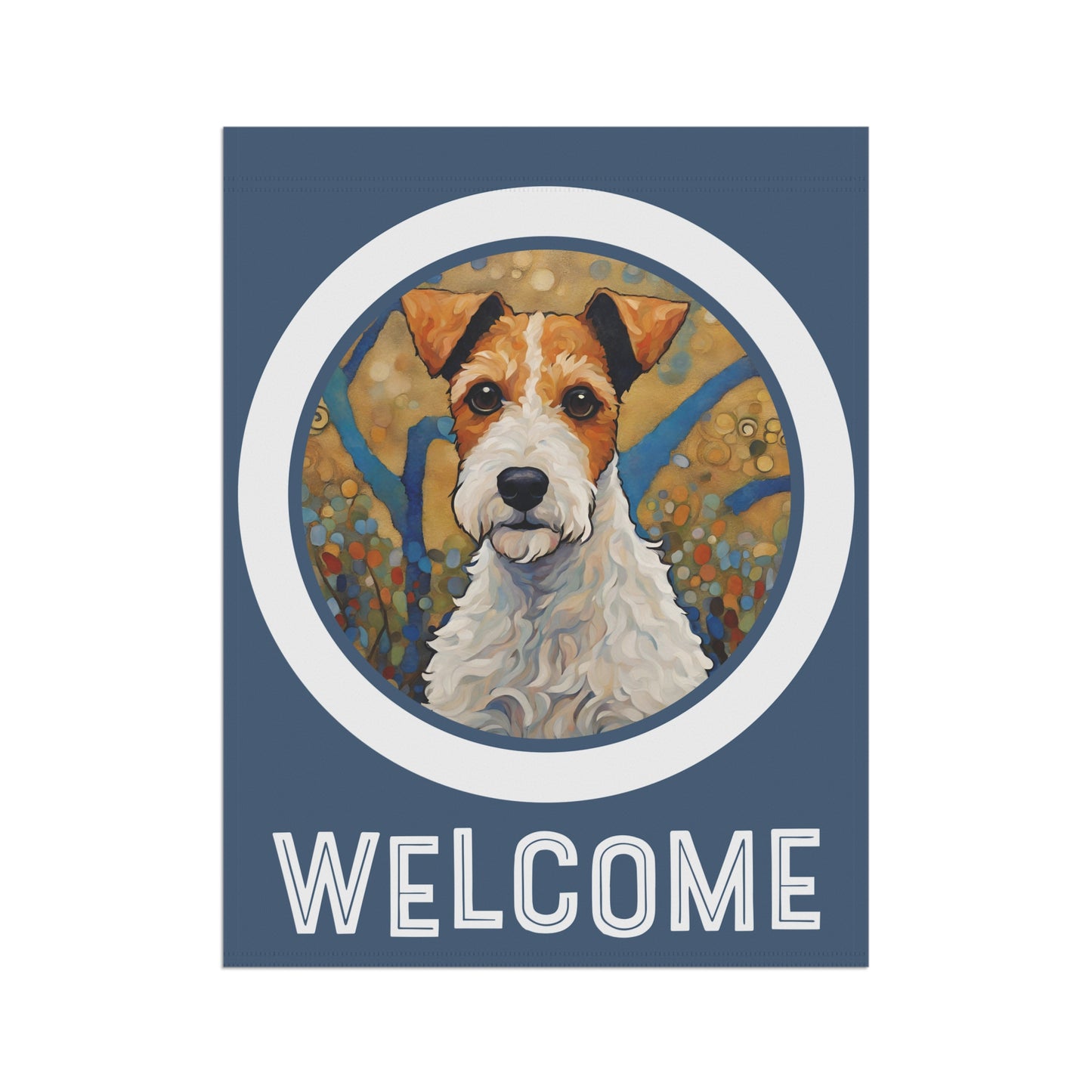 Fox Terrier Welcome 2-Sided Garden & House Flag/Banner