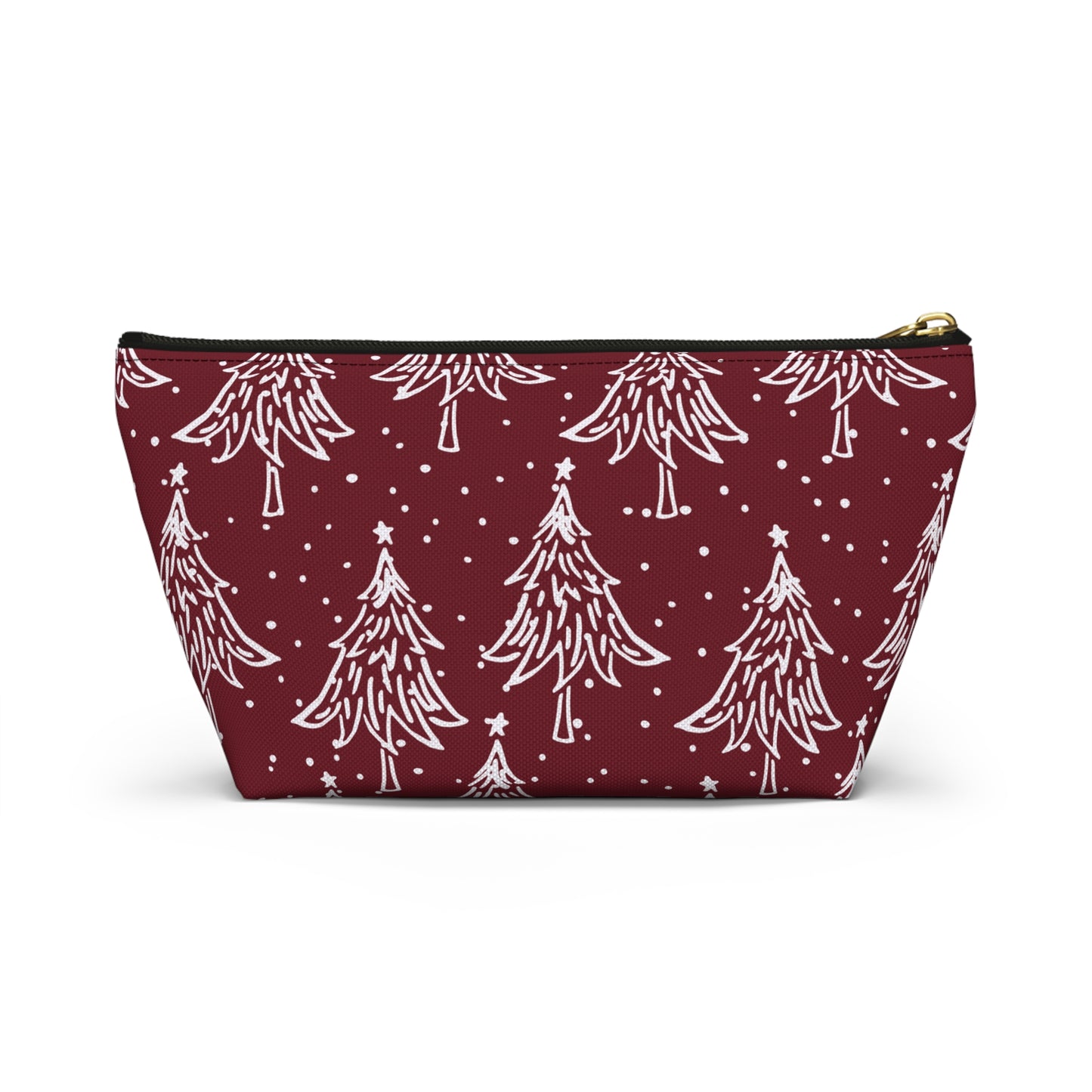 Christmas Trees for All Red Accessory Pouch w T-bottom