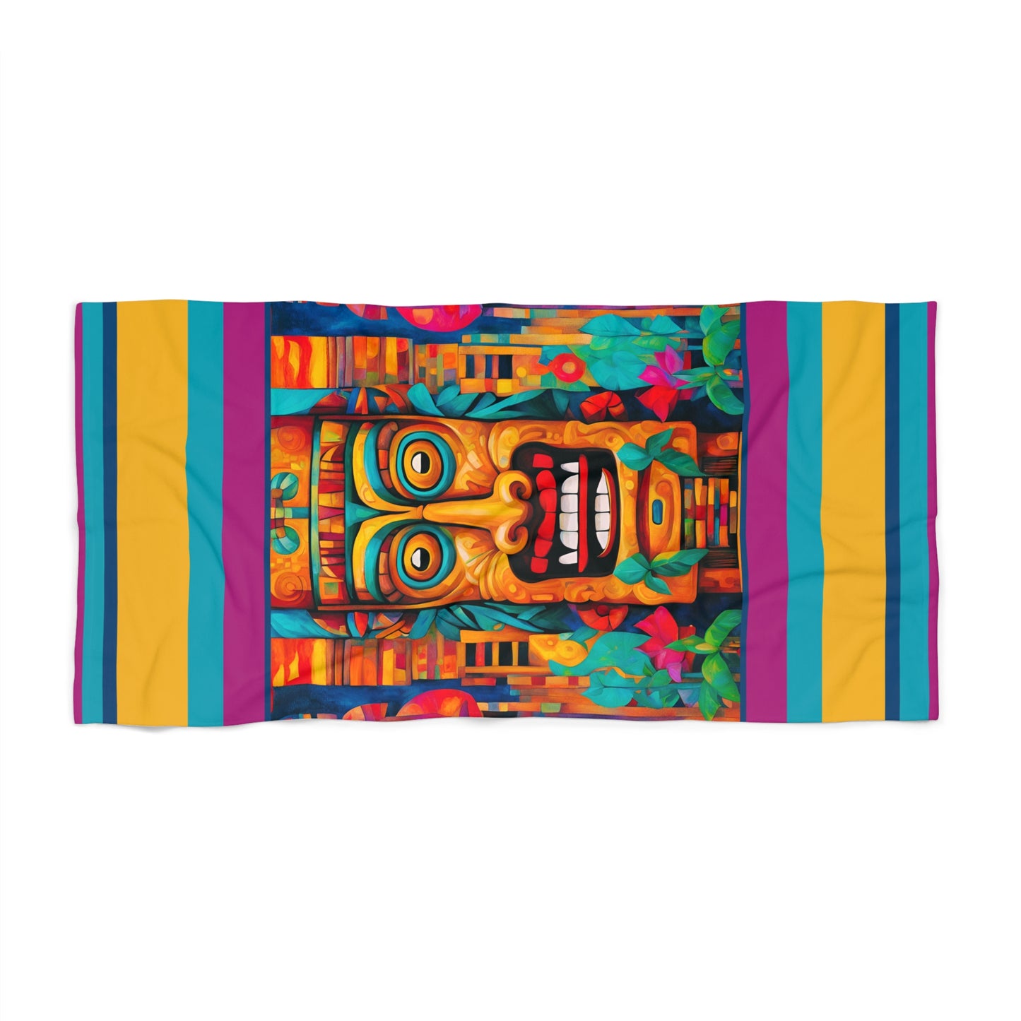 Crazy Tiki Beach Towel