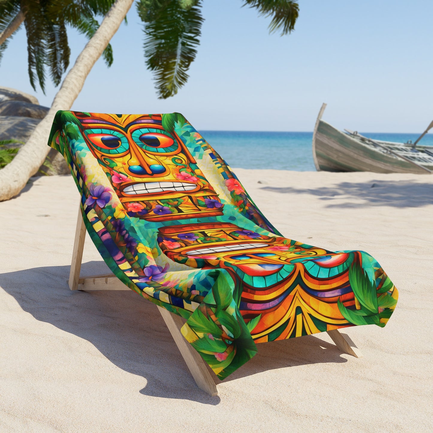 Tiki Dean Beach Towel