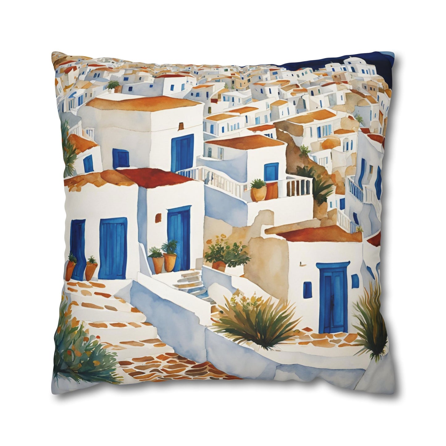 It's Greek Square Poly Canvas Pillowcase