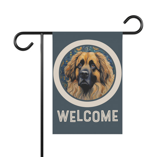 Leonberger Welcome 2-Sided Garden & House Flag/Banner