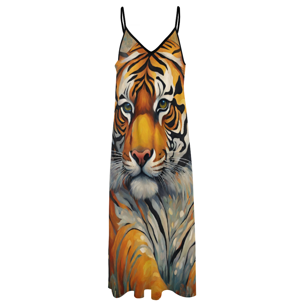 Tiger Women's Summer Fashion Maxi Slip Dress