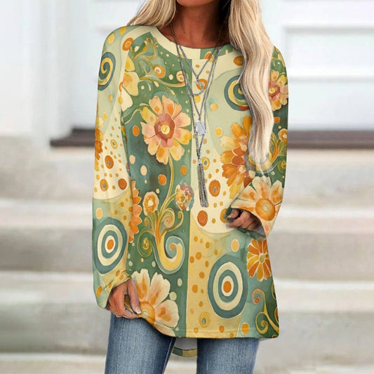 Delaney Women's Long Sleeve U-Neck T-Shirt