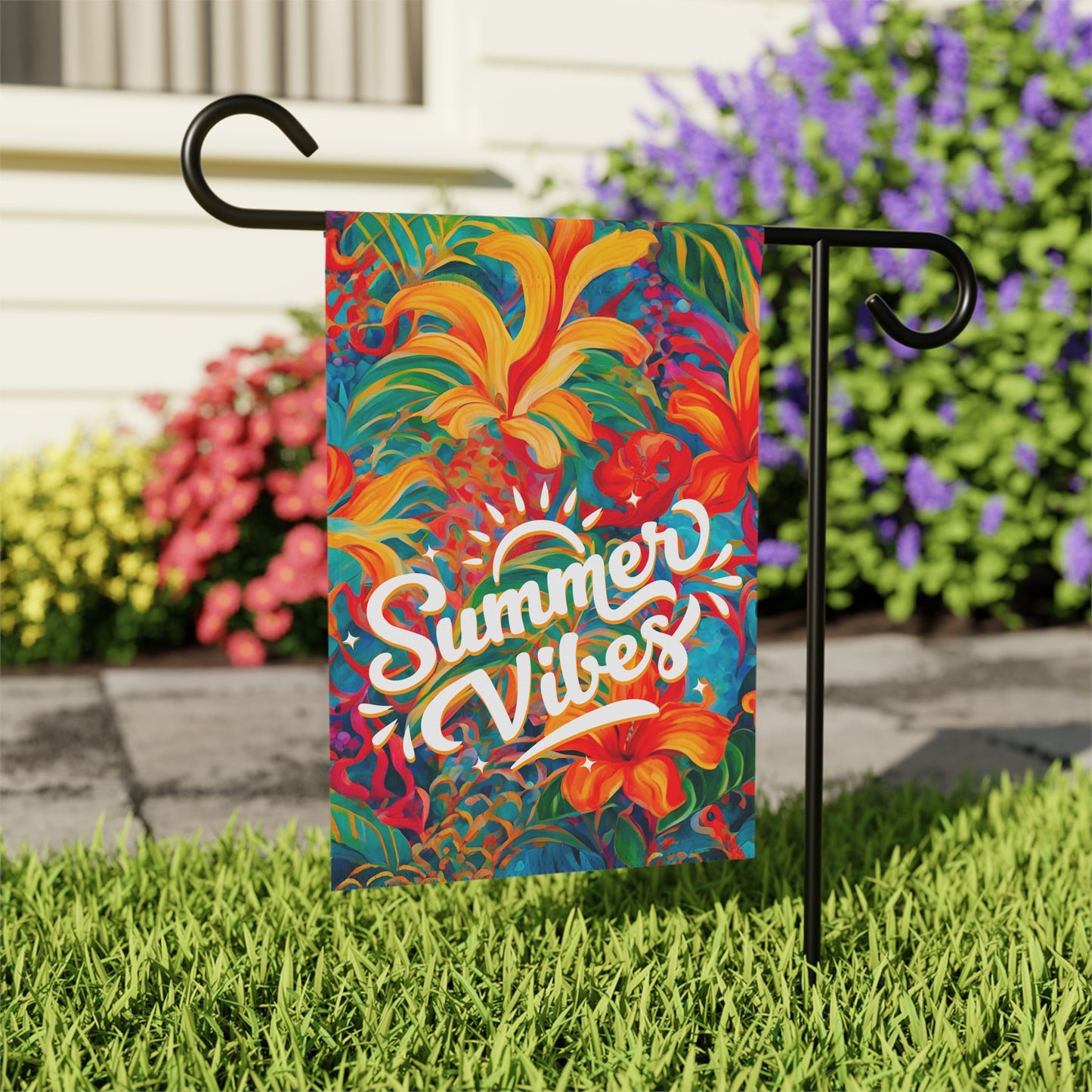 Summer Vibes 2-Sided Garden & House Flag/Banner