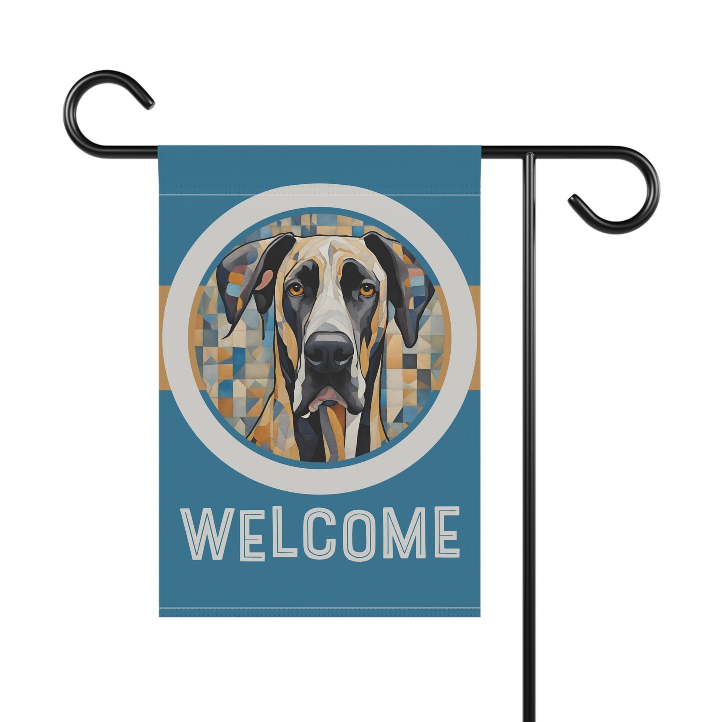 Great Dane Welcome 2-Sided Garden & House Flag/Banner