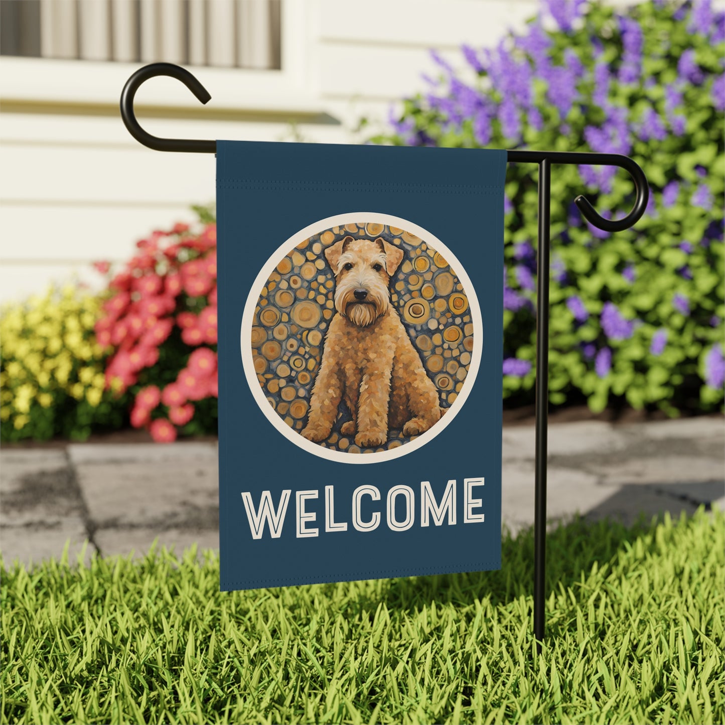 Lakeland Terrier Welcome 2-Sided Garden & House Flag/Banner