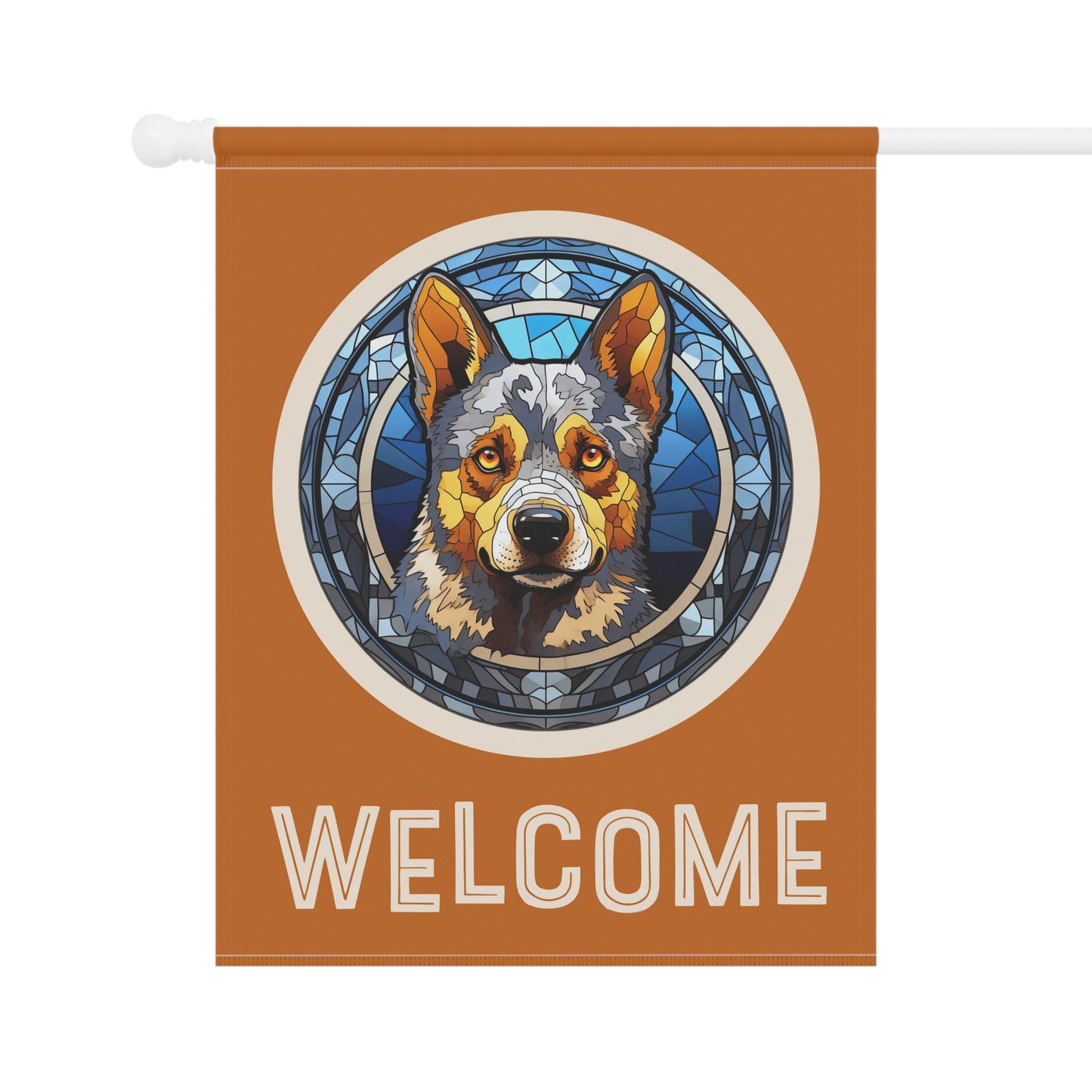 Australian Cattle Dog Welcome 2-Sided Garden & House Flag/Banner