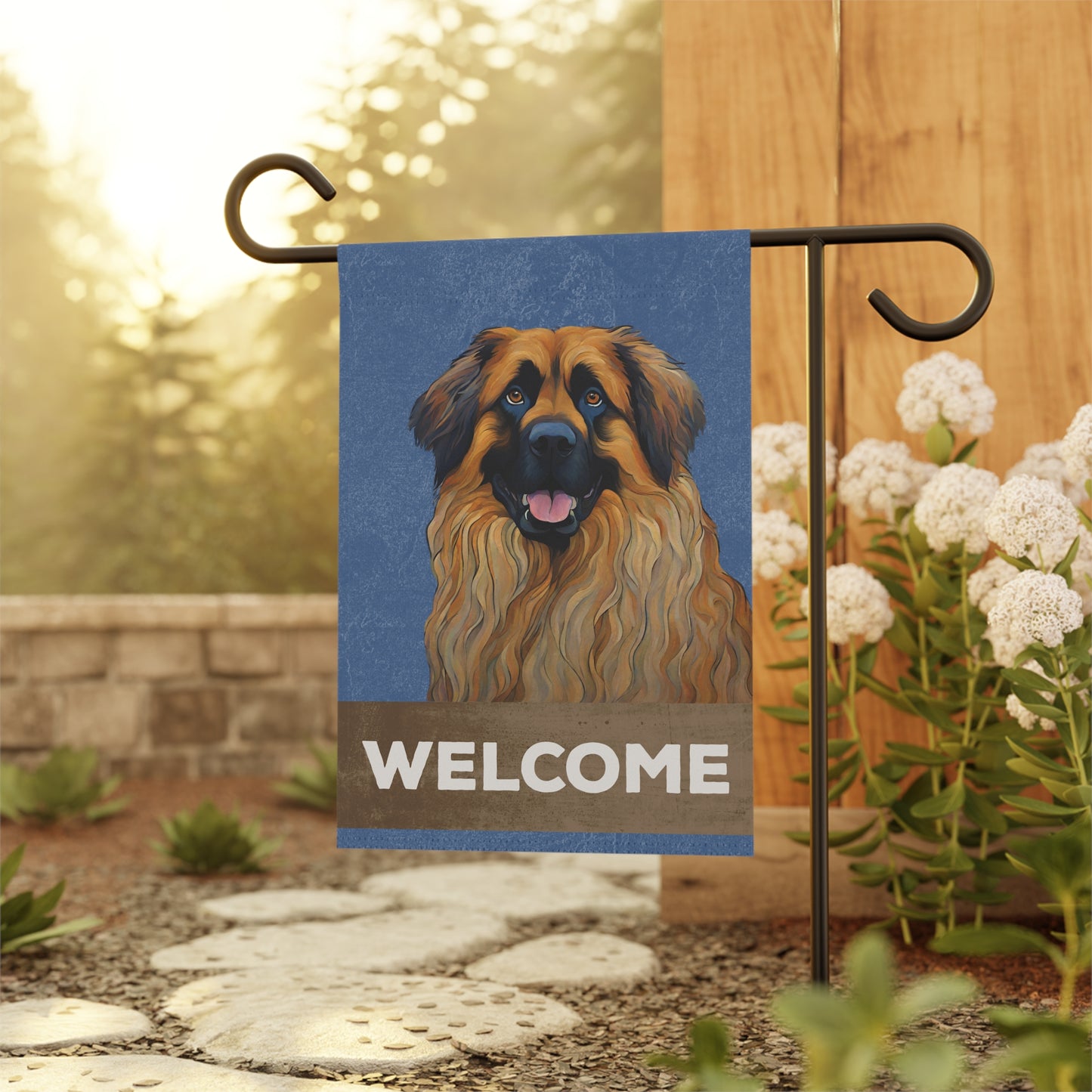 Leonberger Welcome 2-Sided Garden & House Flag/Banner