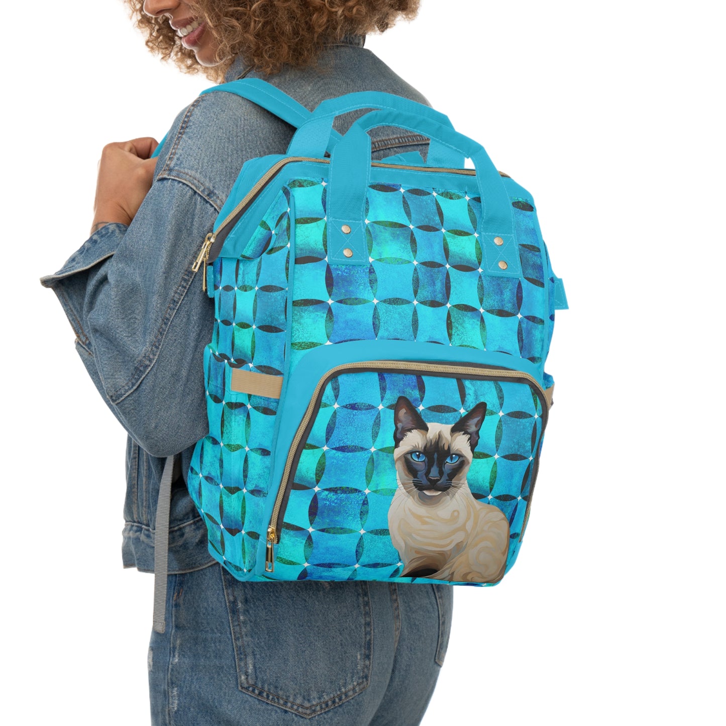 Siamese Cat Multifunctional  Backpack