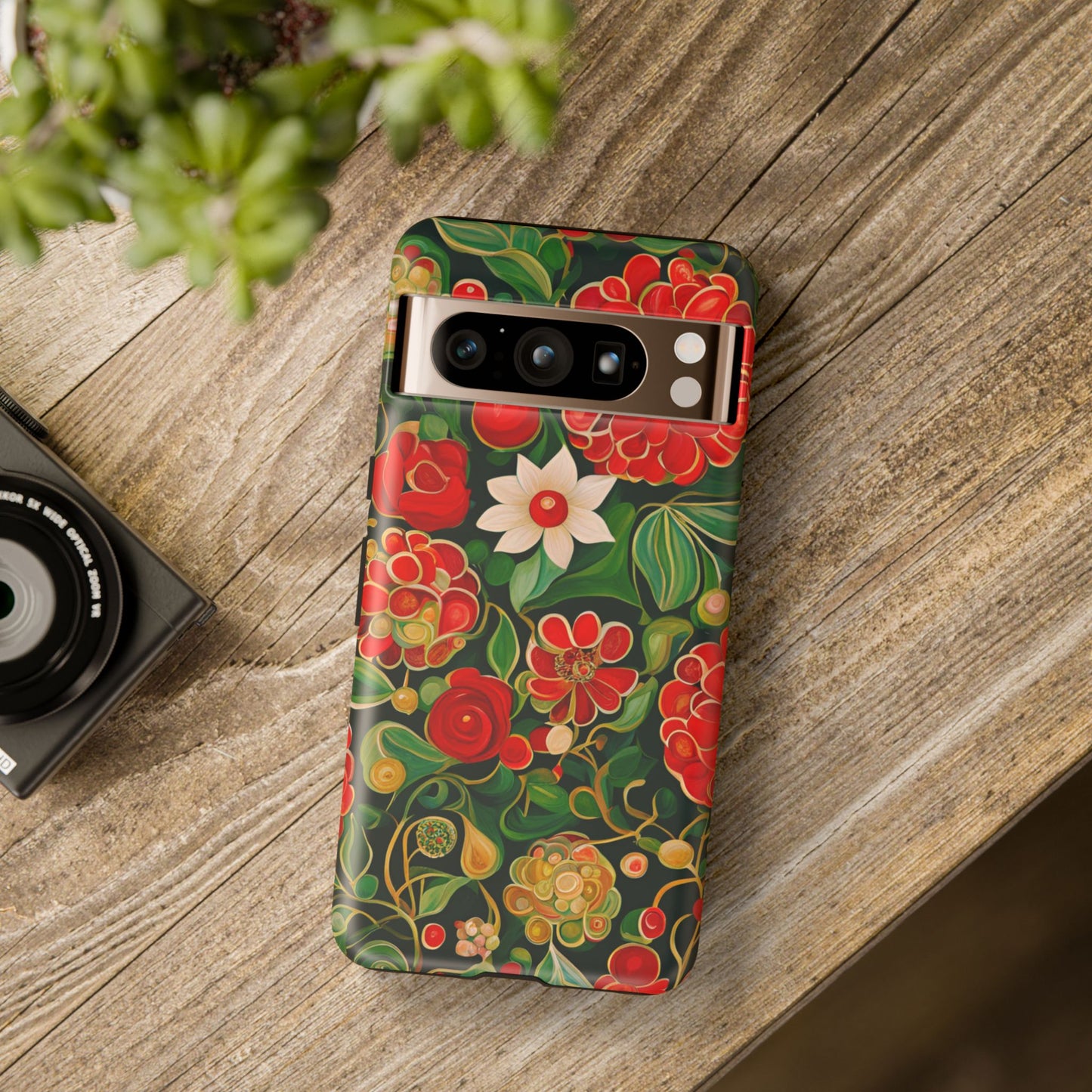 December Flowers iPhone Samsung Galaxy Google Pixel Tough Cases