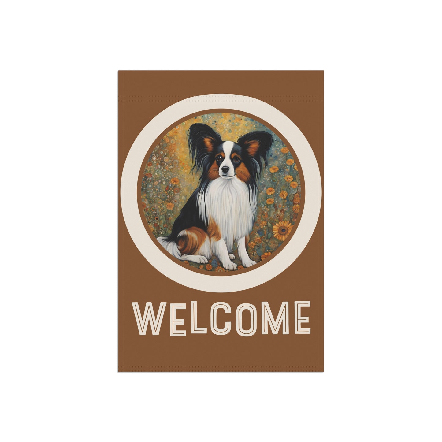 Papillon Welcome 2-Sided Garden & House Flag/Banner