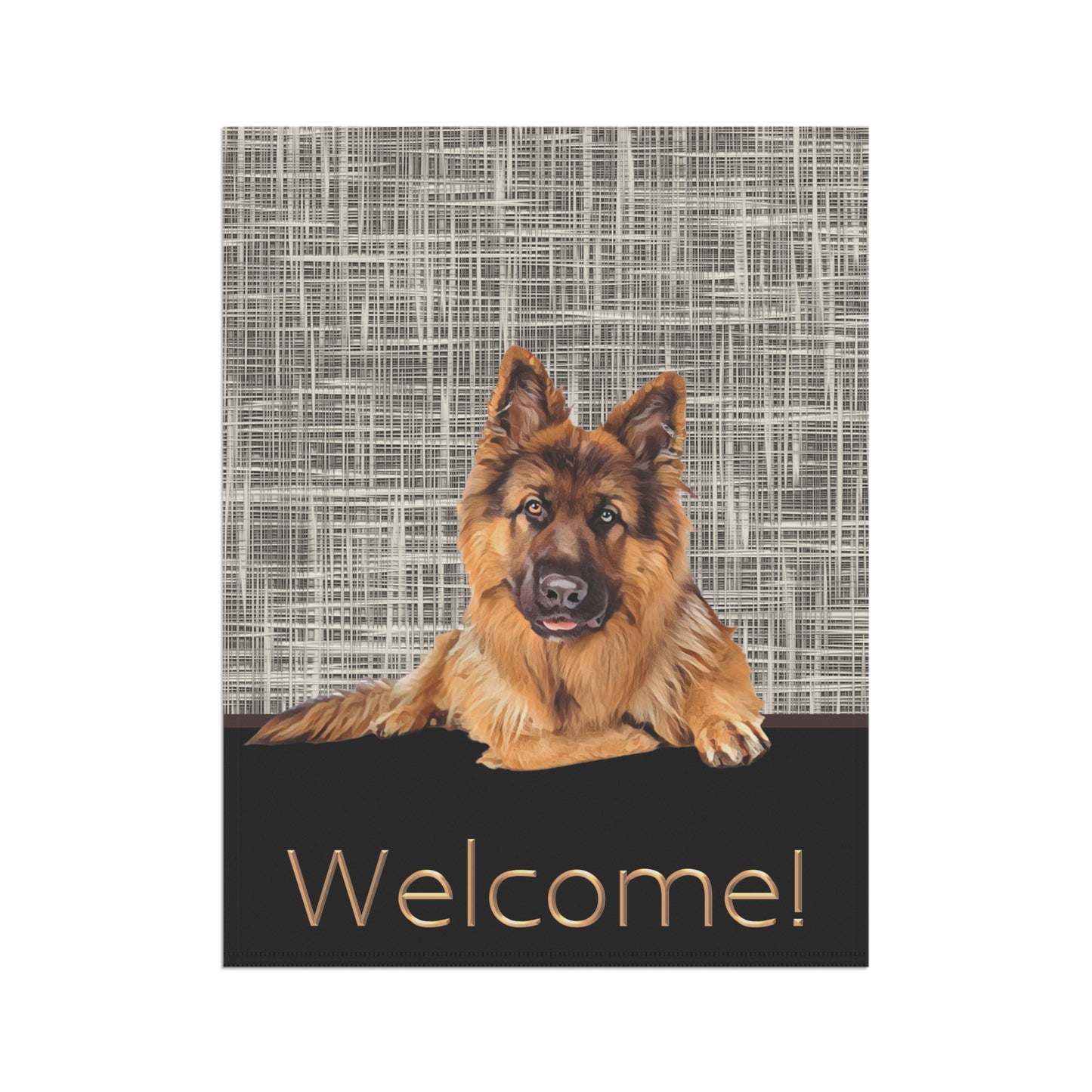 German Shepherd Welcome 2-Sided Garden & House Flag/Banner