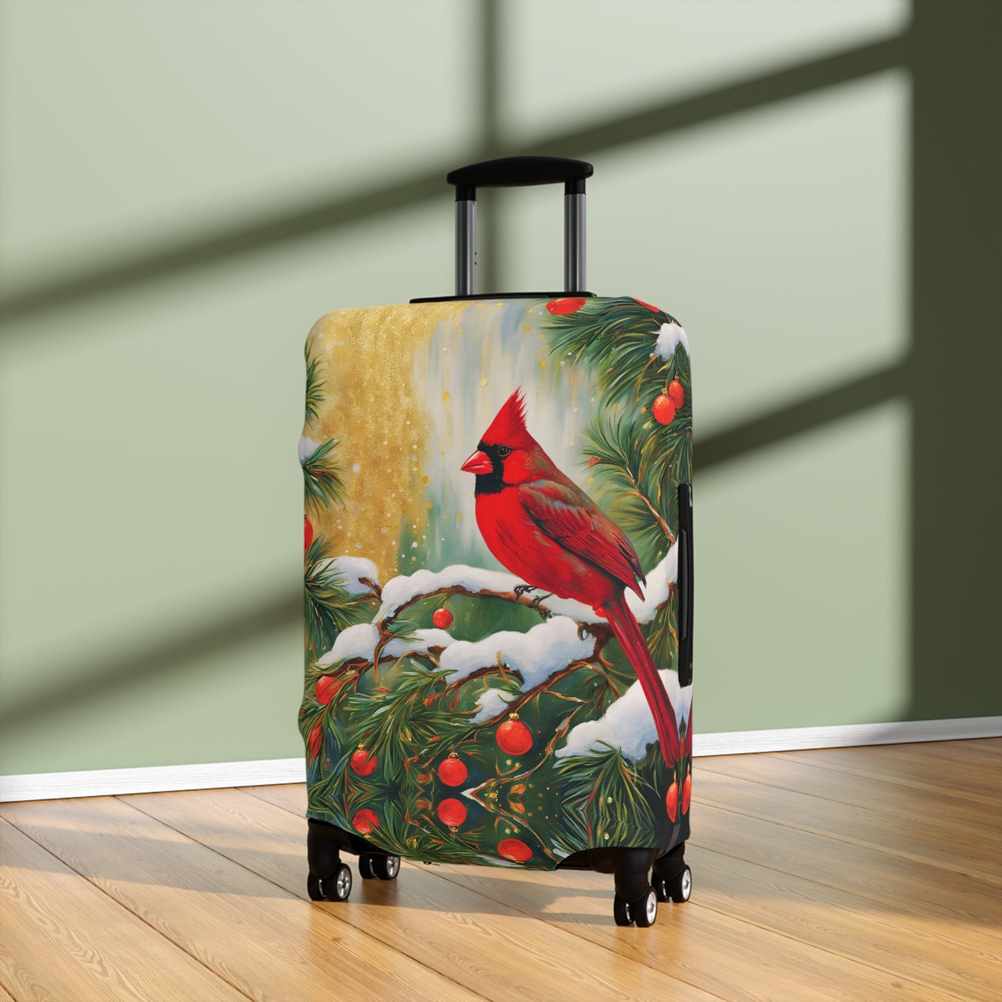 Holiday Cardinal Luggage Cover