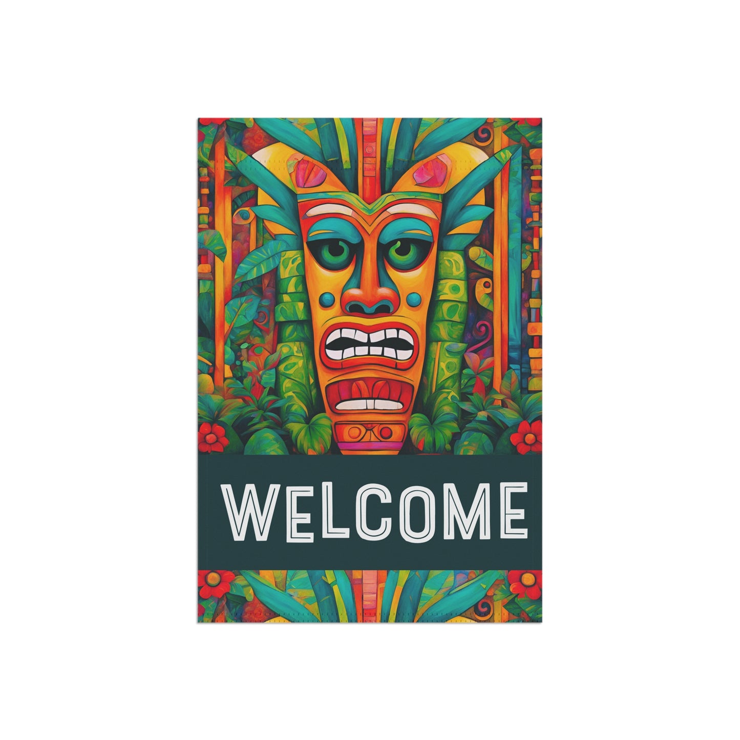 Tiki Joe Welcome 2-Sided Garden & House Flag/Banner