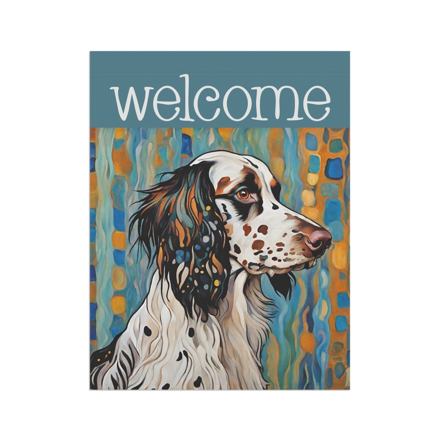 English Setter Welcome 2-Sided Garden & House Flag/Banner