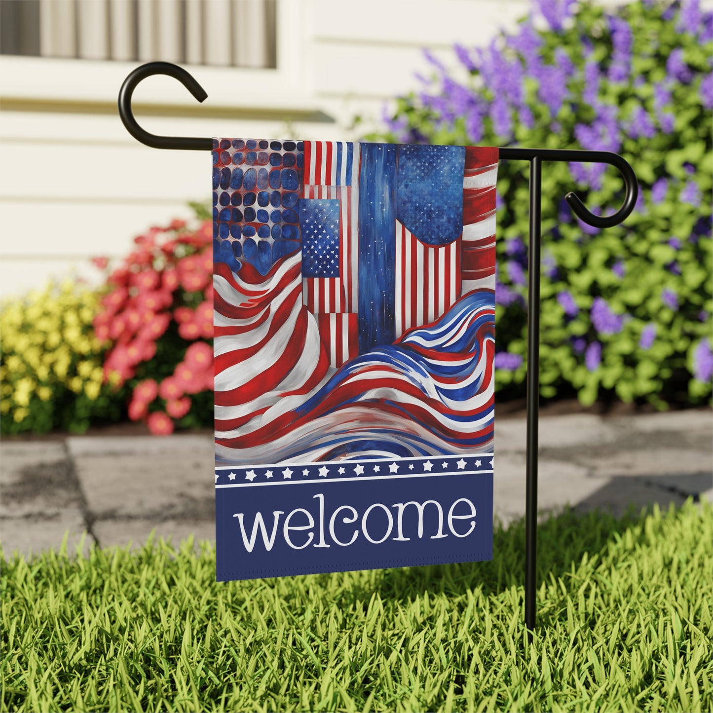 Old Glory Welcome 2-Sided Garden & House Flag/Banner