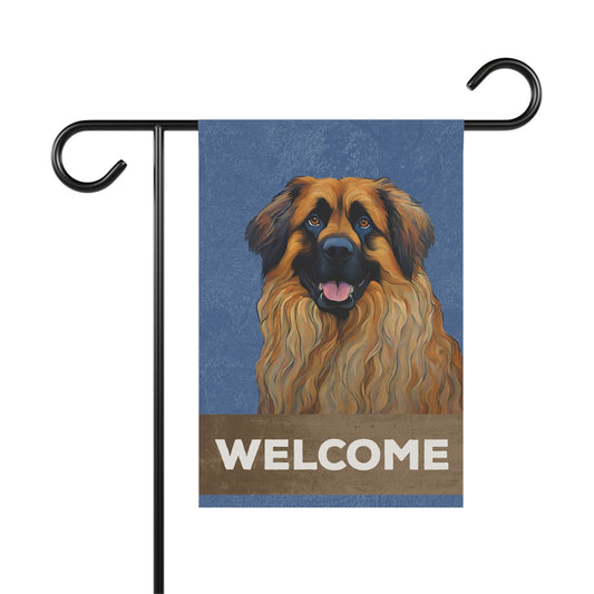 Leonberger Welcome 2-Sided Garden & House Flag/Banner