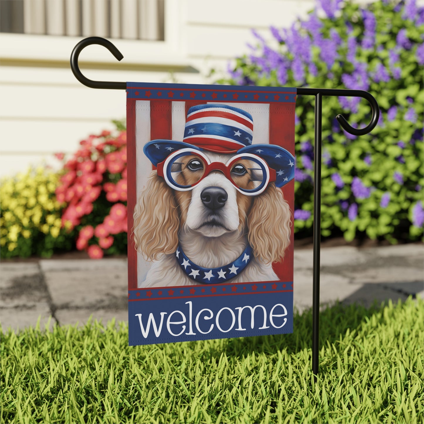 Liberty Dag Welcome 2-Sided Garden & House Flag/Banner