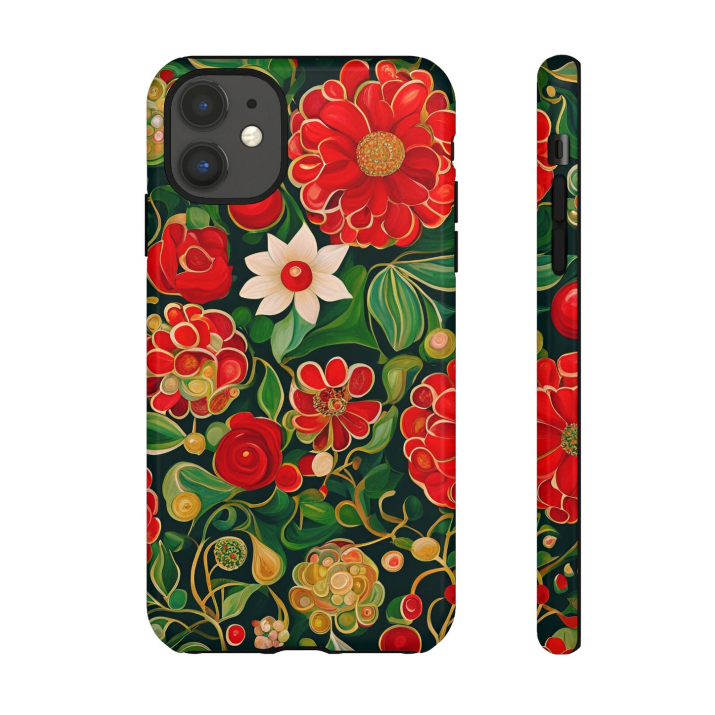 December Flowers iPhone Samsung Galaxy Google Pixel Tough Cases