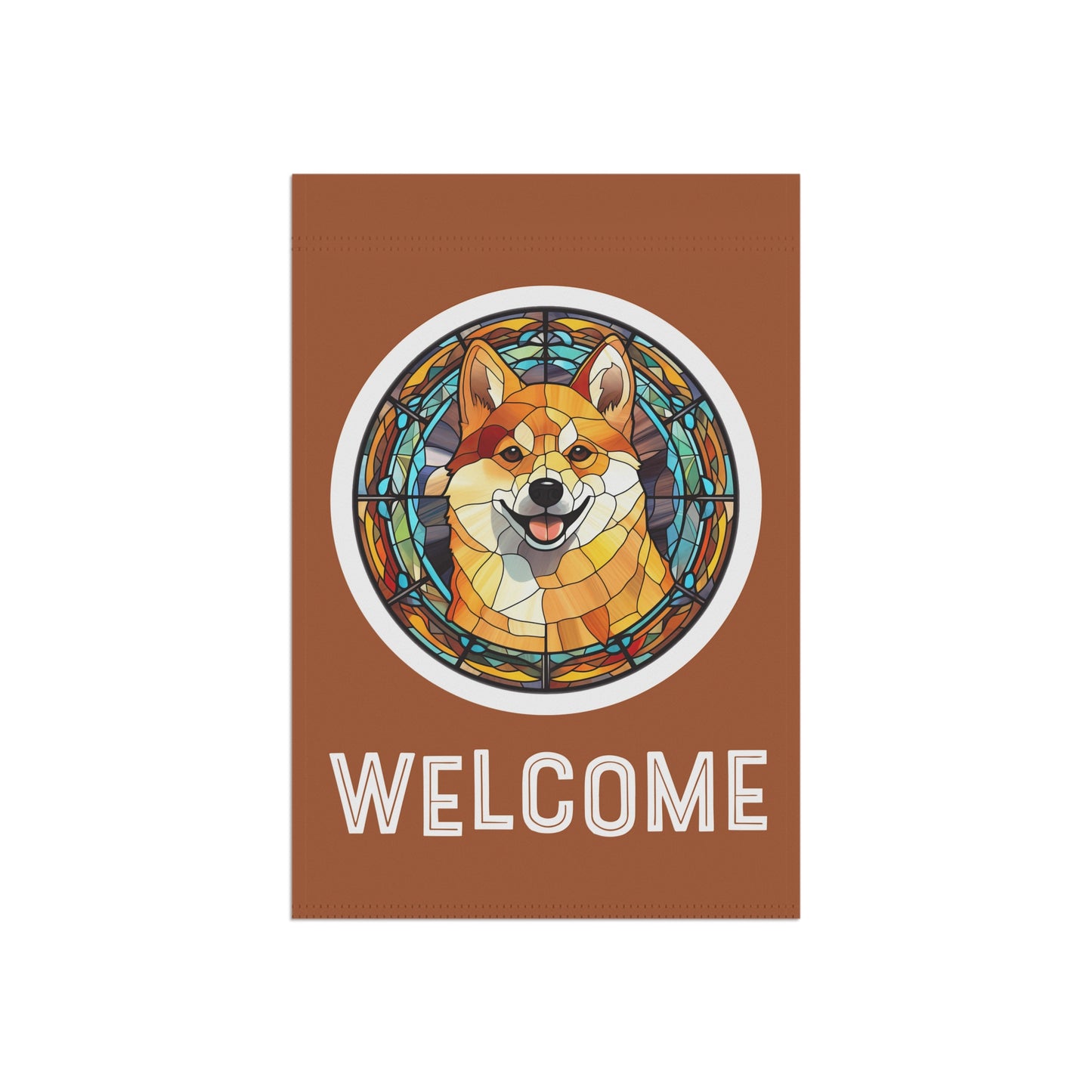 Shiba Inu Welcome 2-Sided Garden & House Flag/Banner