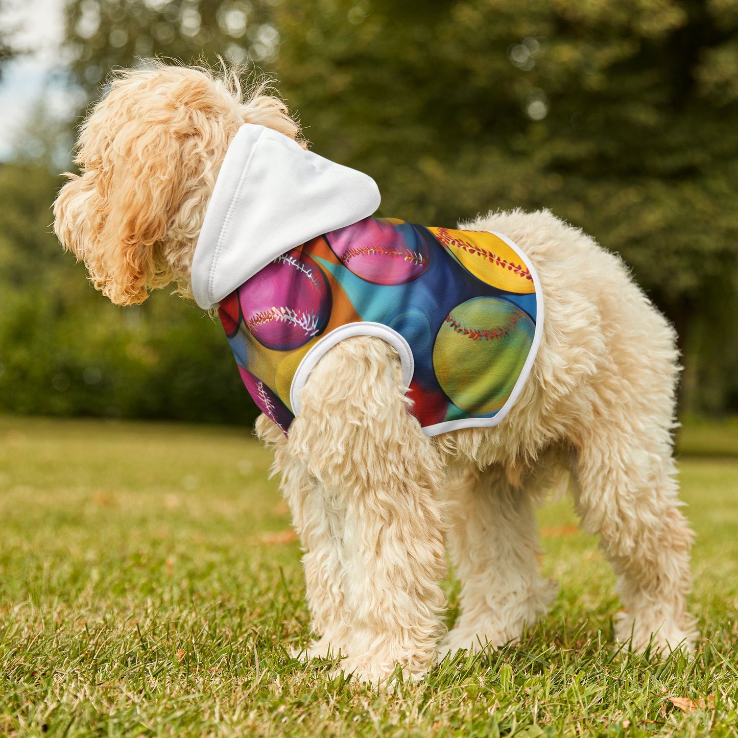 Bright Softballs Pet Hoodie