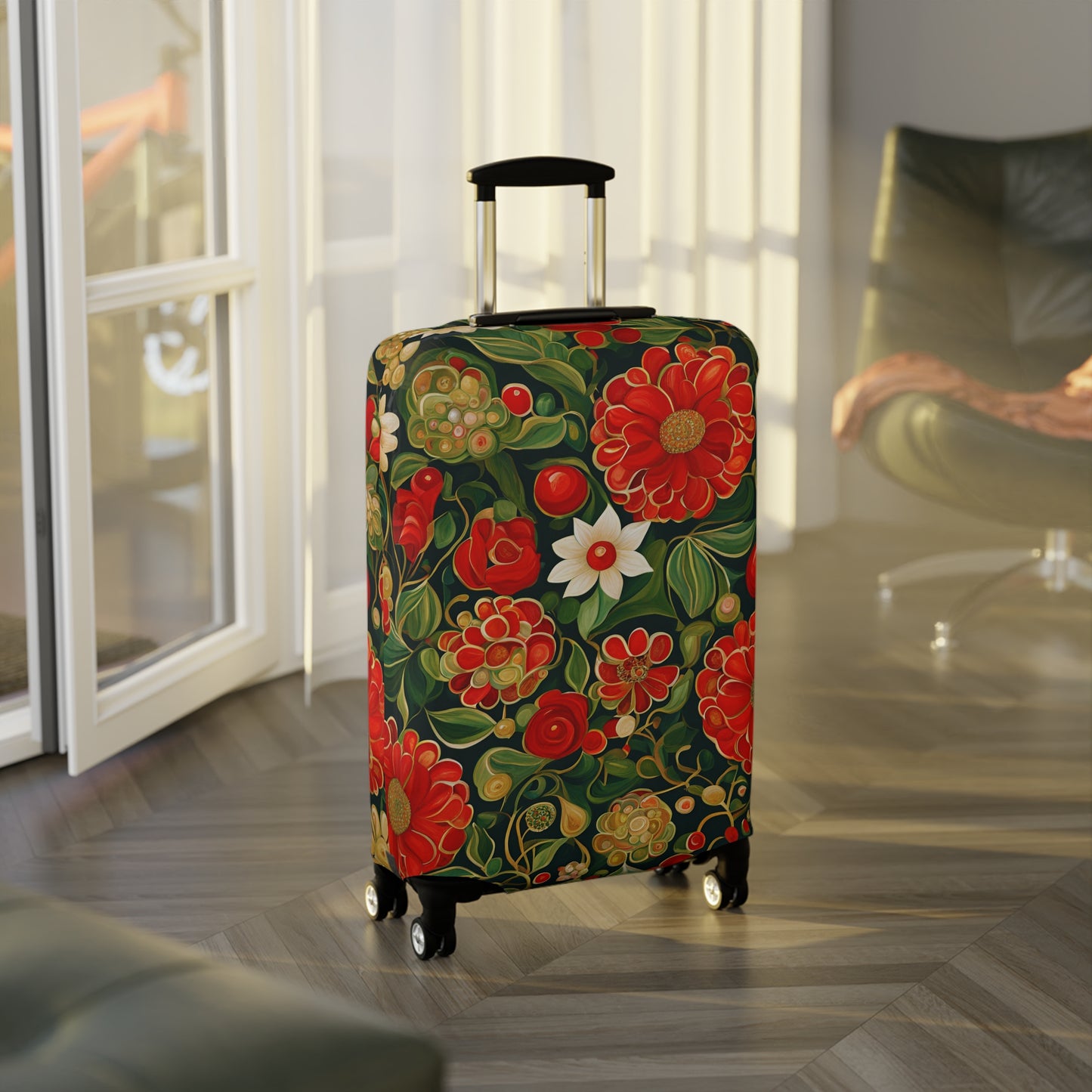 December Flowers Luggage Cover