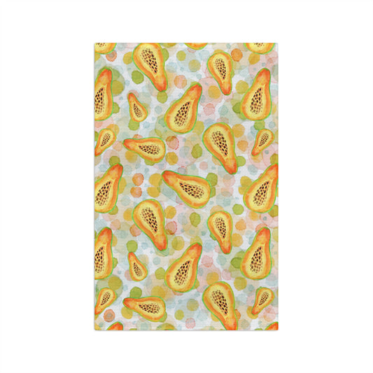 Peppy Papaya Microfiber Tea Towel