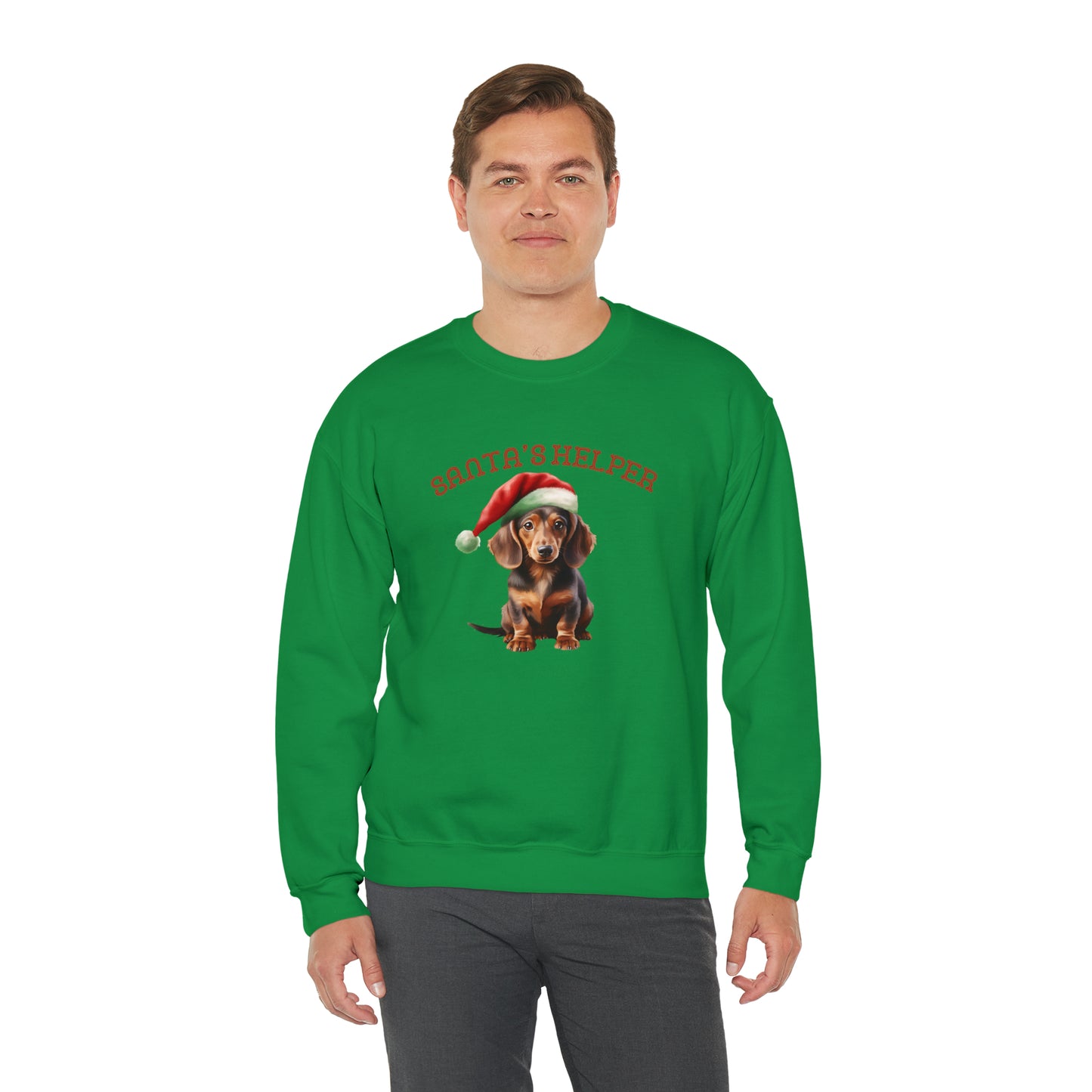 Dachshund Santa's Helper Unisex Heavy Blend™ Crewneck Sweatshirt