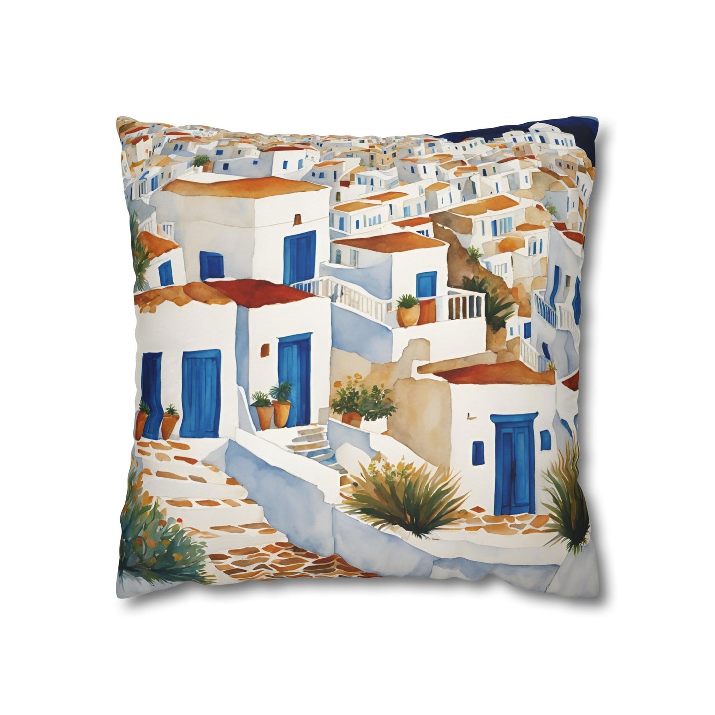 It's Greek Square Poly Canvas Pillowcase