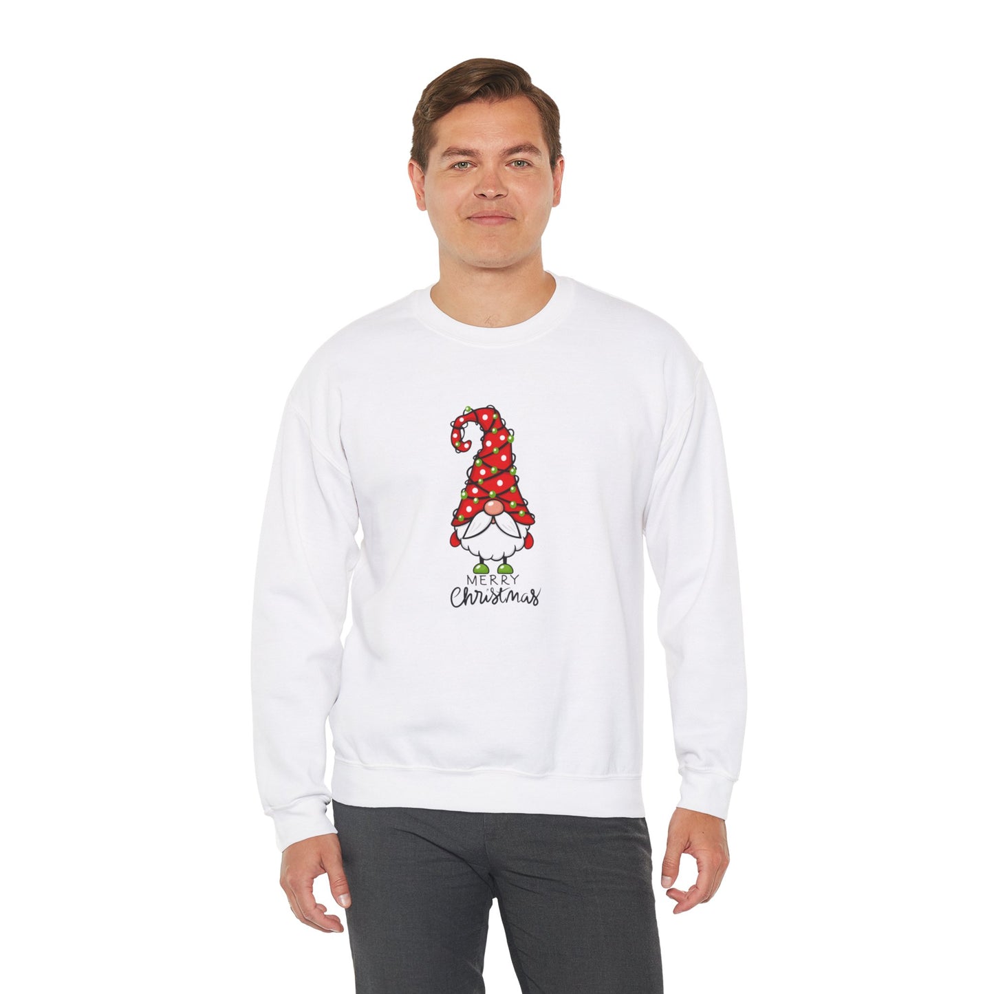 Merry Christmas Gnome Unisex Heavy Blend™ Crewneck Sweatshirt