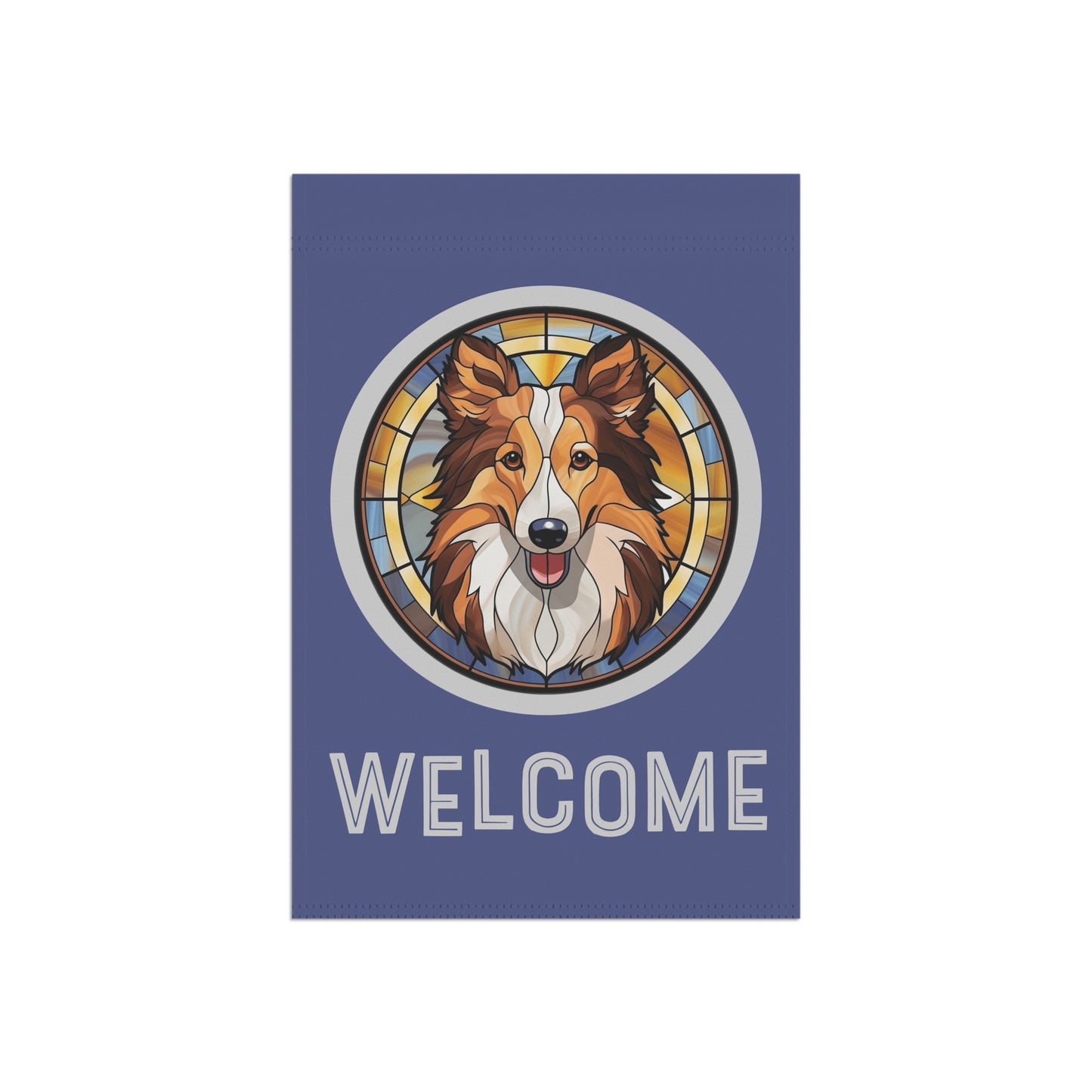 Shetland Sheepdog Welcome 2-Sided Garden & House Flag/Banner