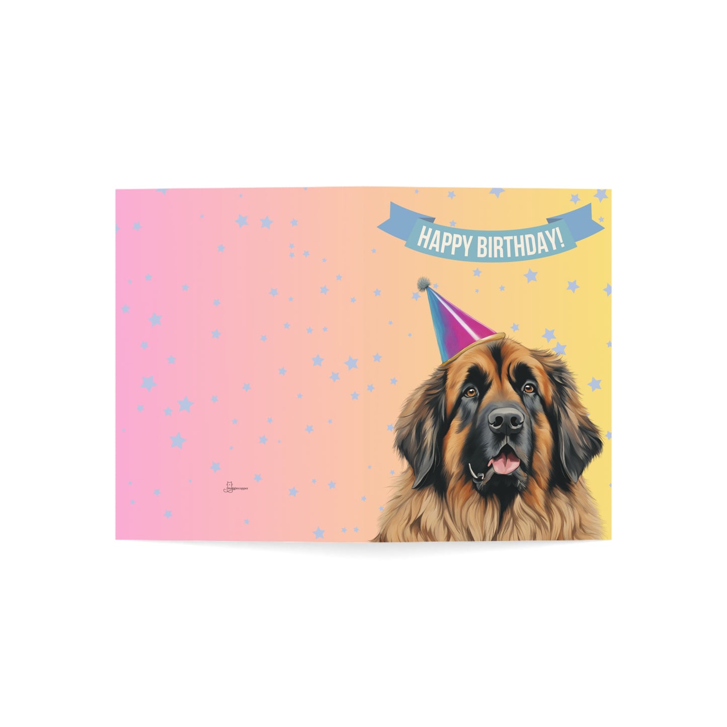 Leonberger Happy Birthday 5 x 7 Greeting Cards (10 Pack)