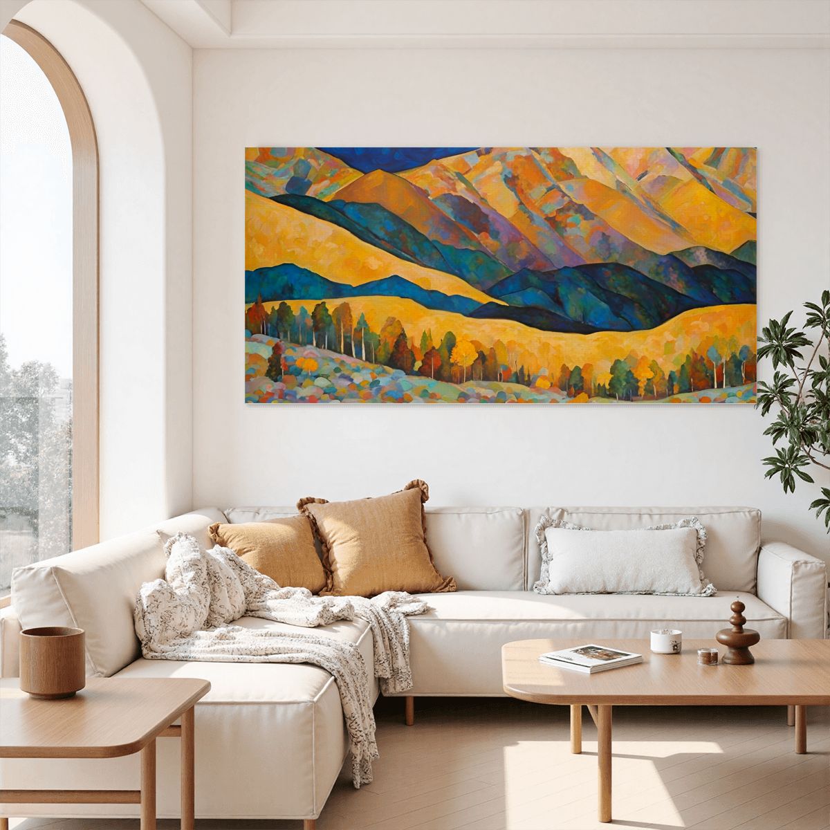 60" x 30" Printed Canvas Fabric Wall Art - No Frame (Made in USA)