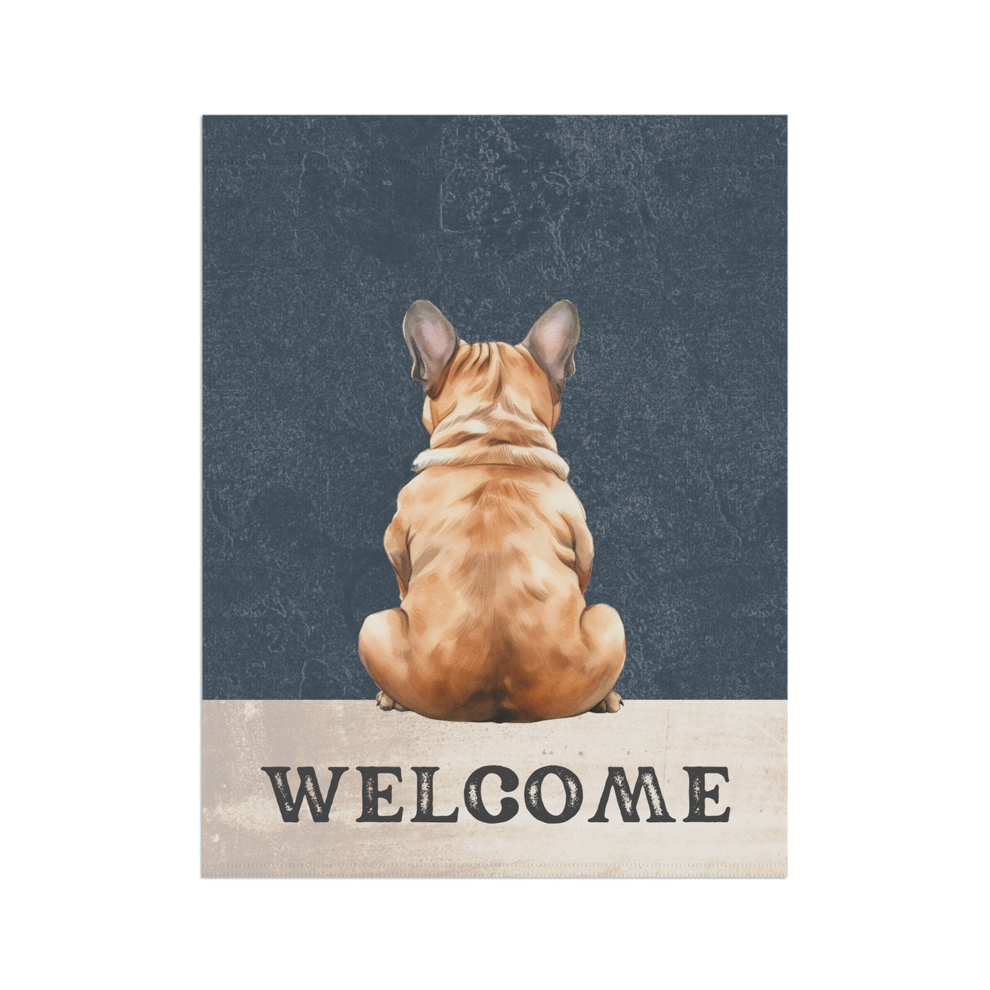 French Bulldog Welcome 2-Sided Garden & House Flag/Banner