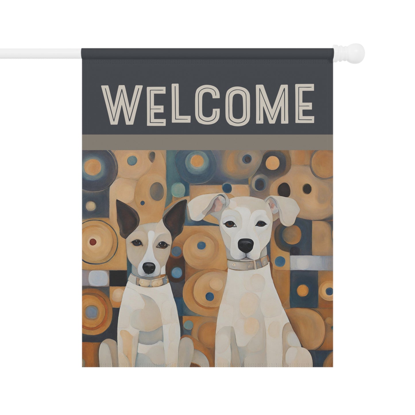 Canine Kids Welcome 2-Sided Garden & House Flag/Banner