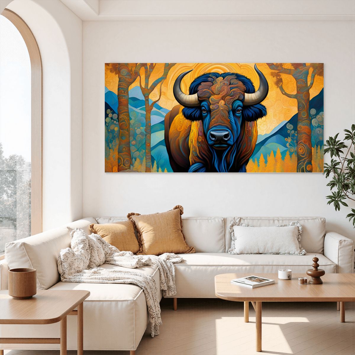 60" x 30" Printed Canvas Fabric Wall Art - No Frame (Made in USA)