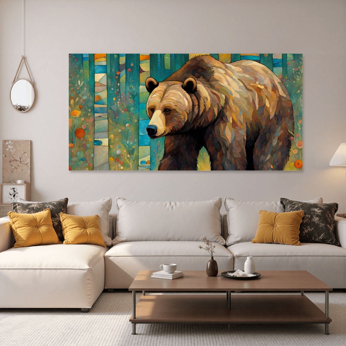 60" x 30" Printed Canvas Fabric Wall Art - No Frame (Made in USA)