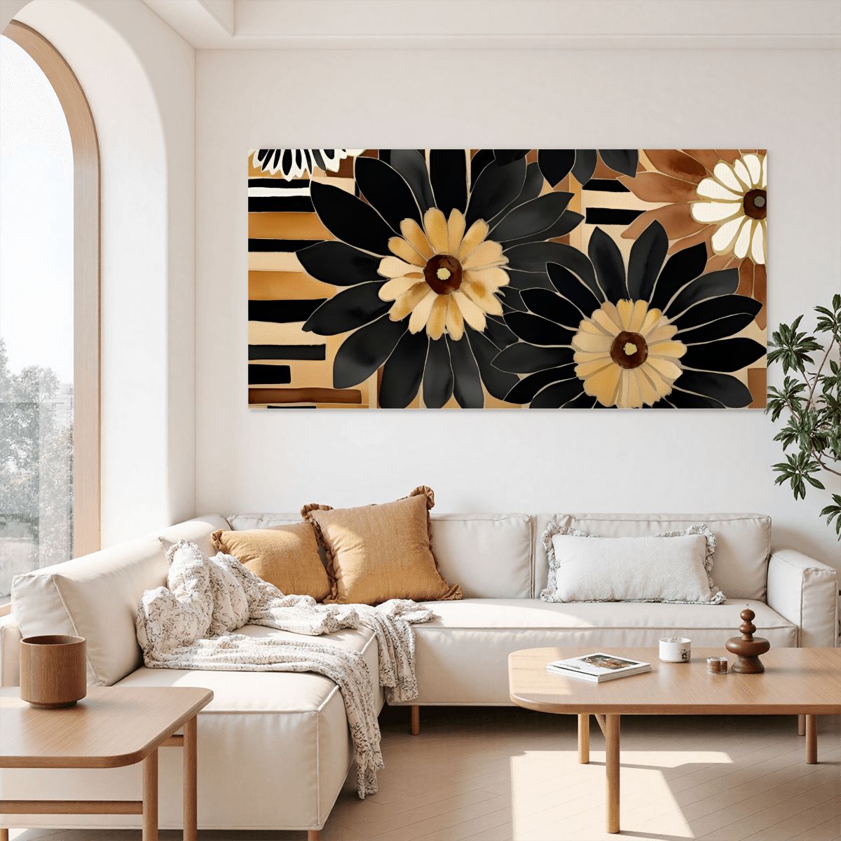 60" x 30" Printed Canvas Fabric Wall Art - No Frame (Made in USA)