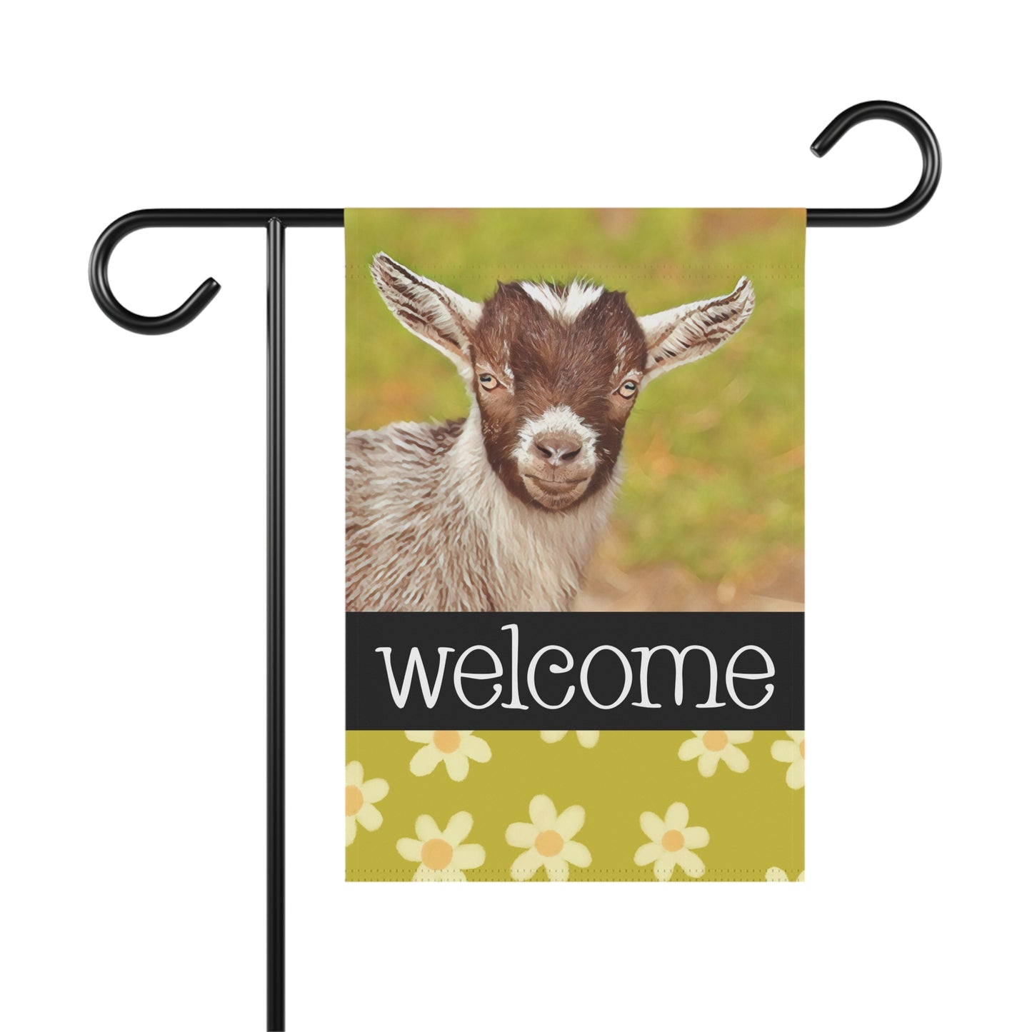 Kid Goat Welcome 2-Sided Garden & House Flag/Banner