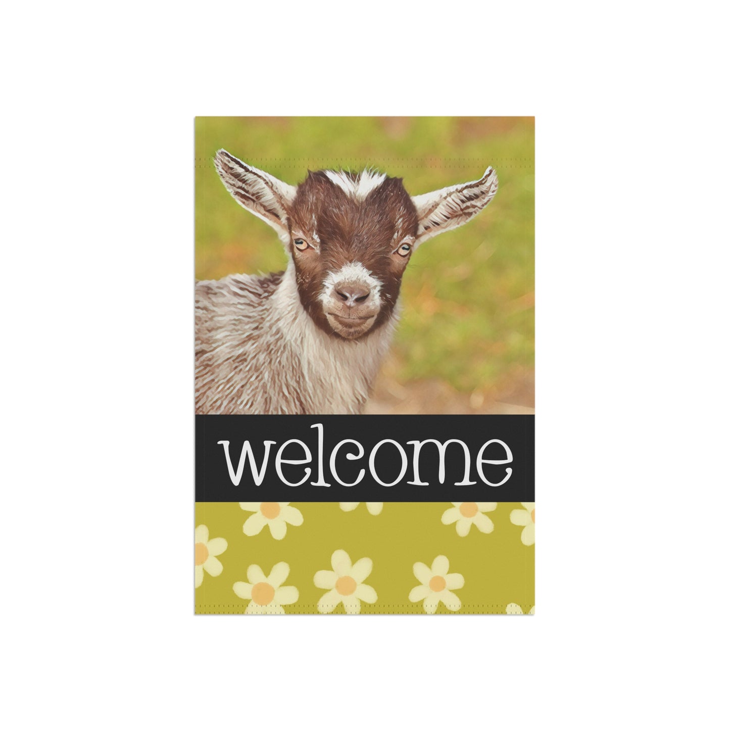 Kid Goat Welcome 2-Sided Garden & House Flag/Banner